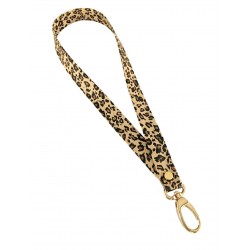 Lanyard leopardo marrón